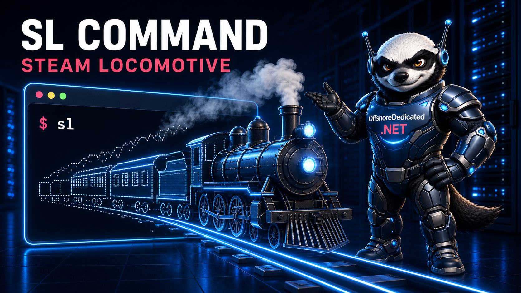sl Command – Steam Locomotive for Linux sl command running a steam locomotive in a Linux terminal